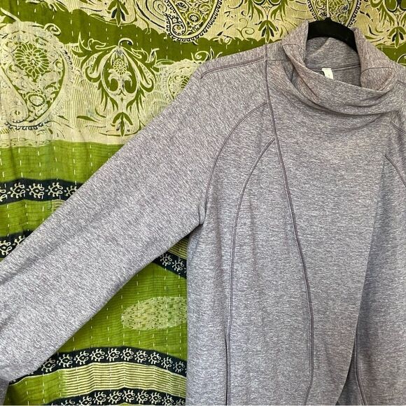 NWOT Lululemon Heathered Graphite Purple Rulu Rally Wrap Light Jacket Size 8 - Picture 6 of 15